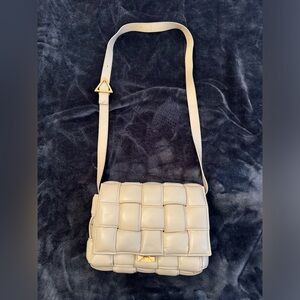 BOTTEGA VENETA Padded Cassette Neutrals Pale Yellow Leather Gold HW Bag